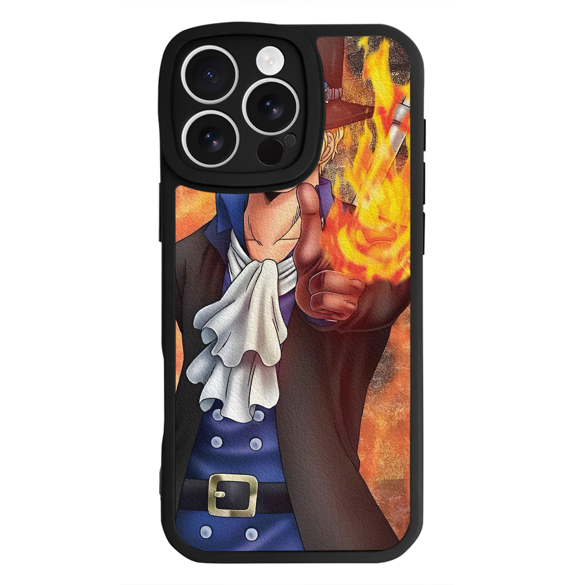 （画像用） ワンピース ONE PIECE 【iPhone 16シリーズ対応】シリコンスマホケース（レザー調） 材質：シリコン